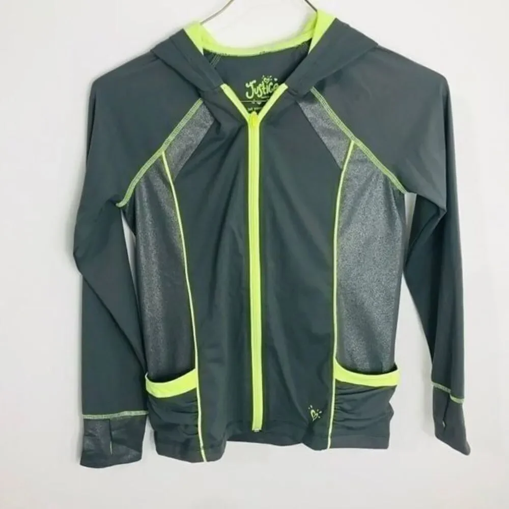 Jušice Full zipper gray Hoodie jacket size 14…0542